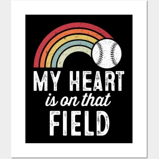 My Heart is on That Field Rainbow Posters and Art